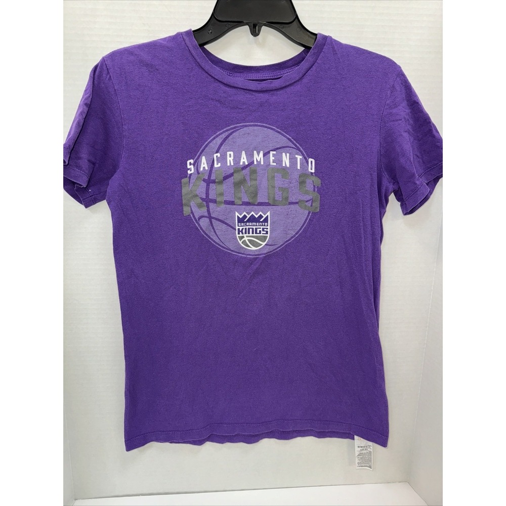 NBA Shirt Youth Size XL Purple Short Sleeve Sacramento Kings T Shirt - Picture 1 of 4